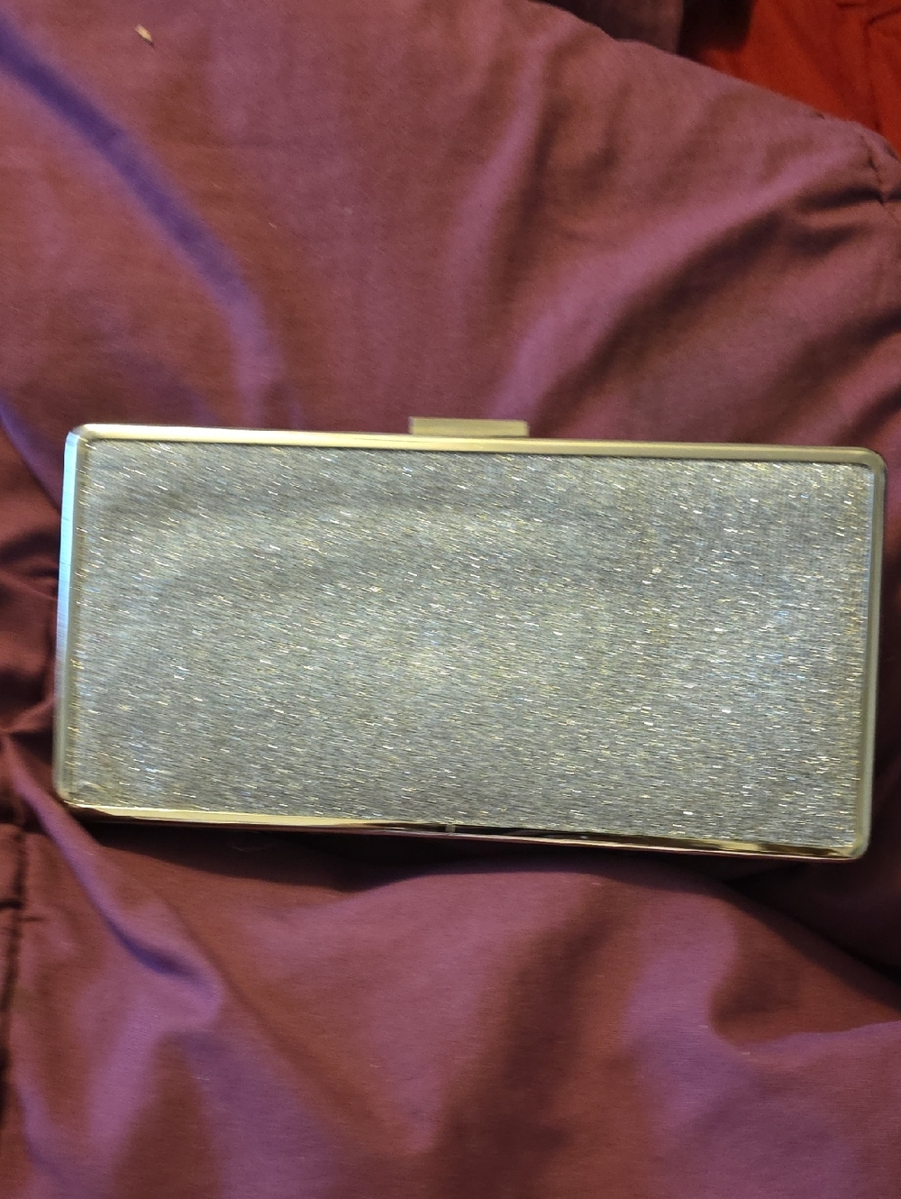 Sparkling Silver Glitter Clutch